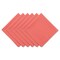 Contemporary Home Living Set of 6 20" x 20" Coral Reef Orange Solid Modern Style Napkins